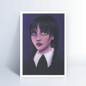 Tirage d'art A4 - Illustration de Marie Roumégoux | Gib - Mercredi / Wednesday Addams