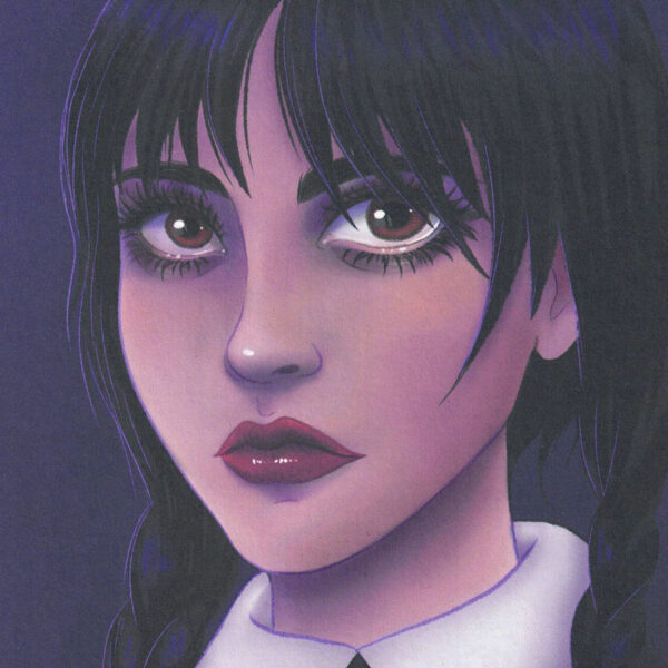 Tirage d'art A4 - Illustration de Marie Roumégoux | Gib - Mercredi / Wednesday Addams