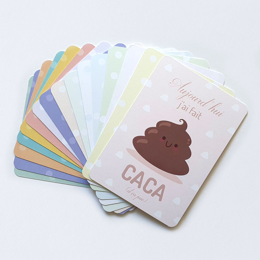 Idée cadeau naissance : Cartes étapes humour *On-s'en-tape* pour bébé et jeunes parents par Putain les gens