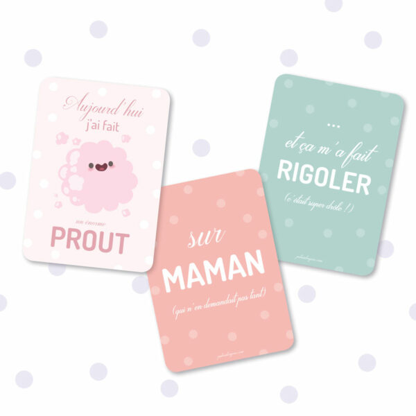 Idée cadeau naissance humour drôle et original : Cartes étapes humour *On-s'en-tape* pour bébé et jeunes parents par Putain les gens